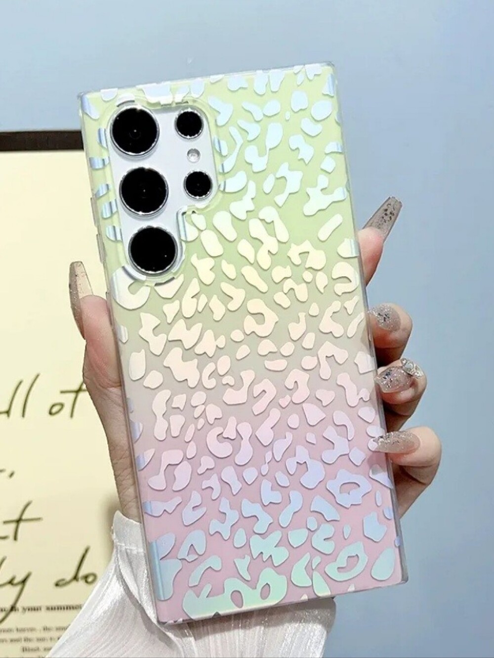 Samsung Galaxy S23 Ultra Phone Case - Leopard Holographic
